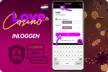 Love Casino Nederland inloggen op mobiele telefoon